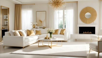 Photo interior modern design room 3d illustration