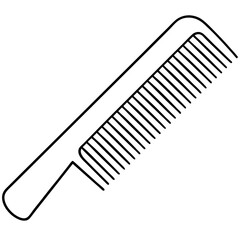 White Background Comb Vector Art