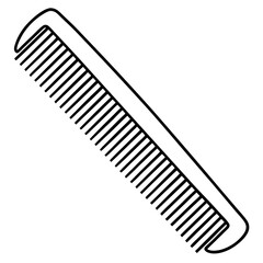 White Background Comb Vector Art
