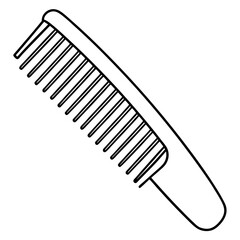White Background Comb Vector Art
