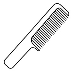 White Background Comb Vector Art