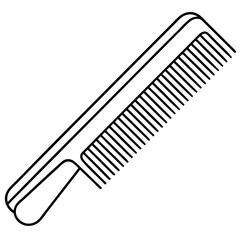 White Background Comb Vector Art