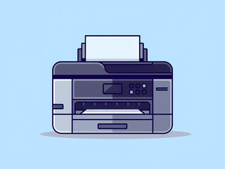 Obraz premium illustration of a computer printer 