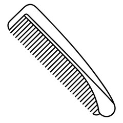 White Background Comb Vector Art