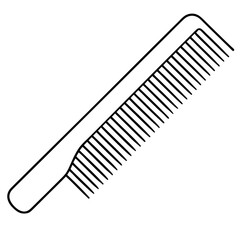 White Background Comb Vector Art