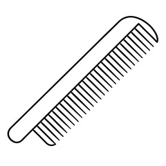 White Background Comb Vector Art