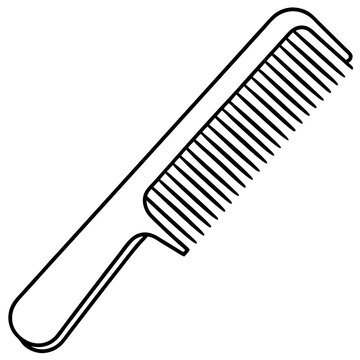 recommend clip art: White Background Comb Vector Art