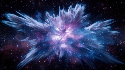 Cosmic Explosion in a Starry Night Sky