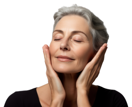 PNG Adult women chin skin.