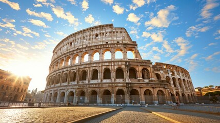 Fototapeta premium The Colosseum in Rome at Sunrise