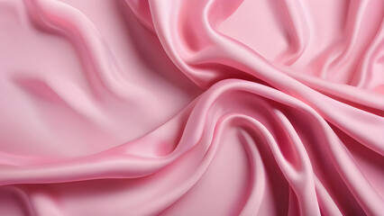 Obraz premium pink wrinkled silk fabric folds background