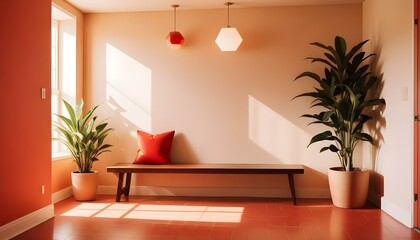Photo interior modern design room 3d illustration