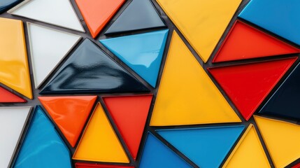 Colorful Geometric Pattern of Triangles