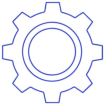 recommend clip art: 20 Cog Blue Cogwheel Outline line art Vector