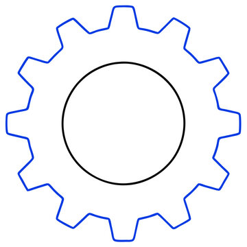 recommend clip art: 20 Cog Blue Cogwheel Outline line art Vector