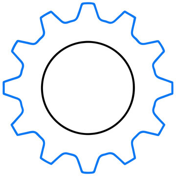 recommend clip art: 20 Cog Blue Cogwheel Outline line art Vector