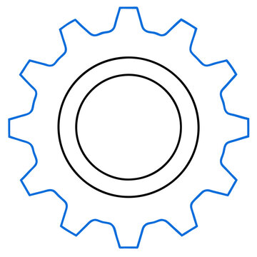recommend clip art: 20 Cog Blue Cogwheel Outline line art Vector