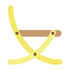 Folding Chair Vector Flat Icon Design