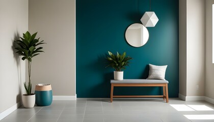 Photo interior modern design room 3d illustration