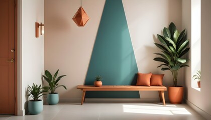 Photo interior modern design room 3d illustration