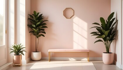 Photo interior modern design room 3d illustration