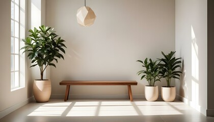 Fototapeta premium Photo interior modern design room 3d illustration