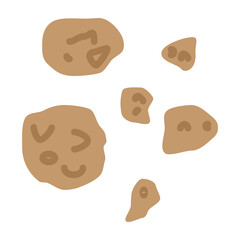 Asteroids Vector Flat Icon Design