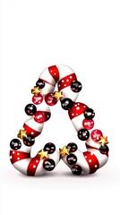 Christmas Tree Made of Candy Canes and Ornaments