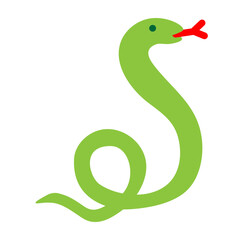 Naklejka premium Snake Vector Flat Icon Design