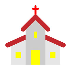 Church Vector Flat Icon Design