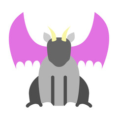 Gargoyle Vector Flat Icon Design