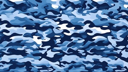 
camouflage blue background vector pattern, modern marine design