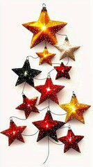 Obraz premium Christmas Star Lights Decoration