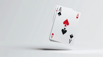 Obraz premium ace on white background
