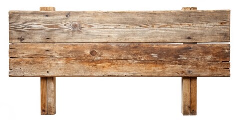 Rustic Wooden Signboard with Two Panels on White Background, wooden sign , blank sign , rustic sign , old sign