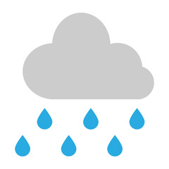 Rain Vector Flat Icon Design