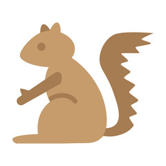 Squirrel Vector Flat Icon Design