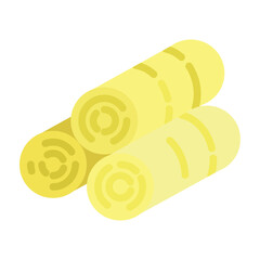 Bales of Hay Vector Flat Icon Design