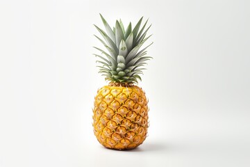 pineapple isolated on white background, full depth of field 