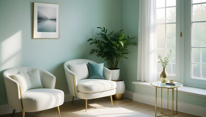 Photo interior modern design room 3d illustration