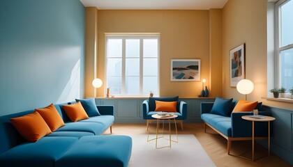 Photo interior modern design room 3d illustration