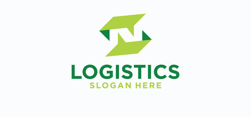 Logistics symbol logo design, shipping logo goods across the country.