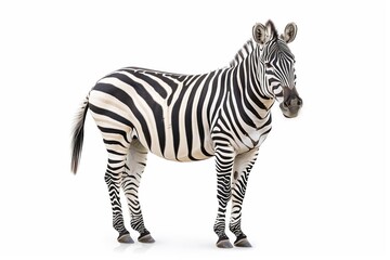 Obraz premium Zebra isolated on white background 