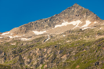 Alpine summer view at Felbertauern road, Salzburg, Tyrol, Austria