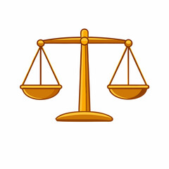 Justice scales symbol on a isolated white background (7)