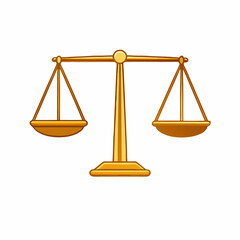 Justice scales symbol on a isolated white background (12)