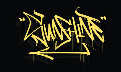 SUNSHINE graffiti tag style design