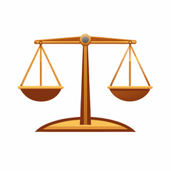 Justice scales symbol on a isolated white background (14)