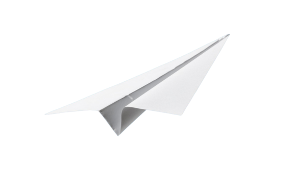 paper airplane transparent background