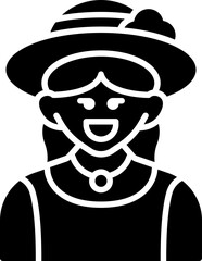 Fototapeta premium Tourist woman icon